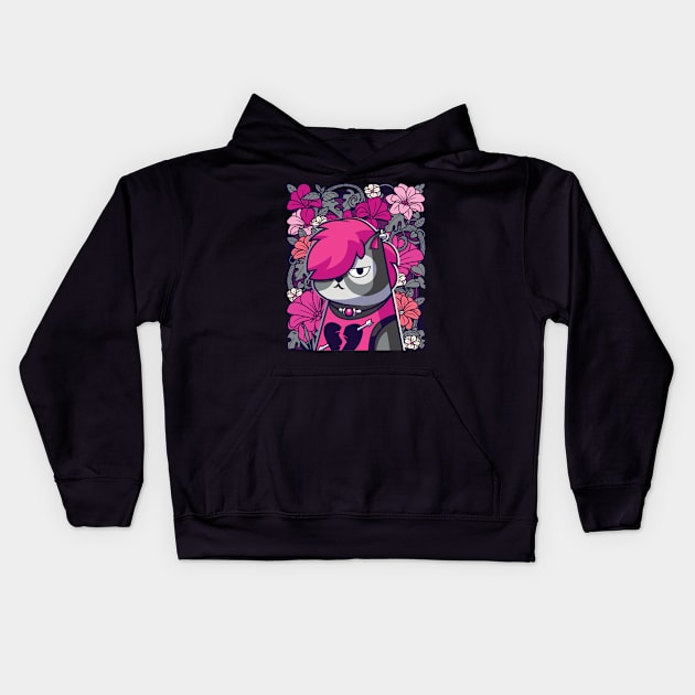 CatSoki HeartBrokenCat Kids Hoodie by CatSoki